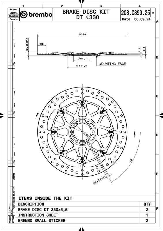 Disques de frein BREMBO UPGRADE T-Drive rond flottant - la paire 