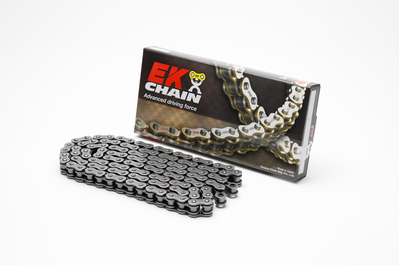 Chaine de transmission EK CHAIN 520 MVXZ2 - Joints Qx-Ring - attache à riveter 