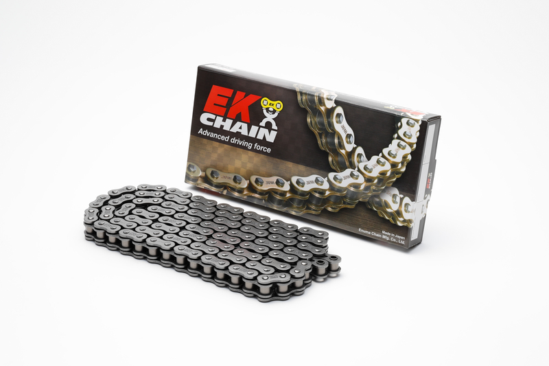 Chaine de transmission EK CHAIN 525 MVXZ2 - Joints Qx-Ring - attache à riveter 