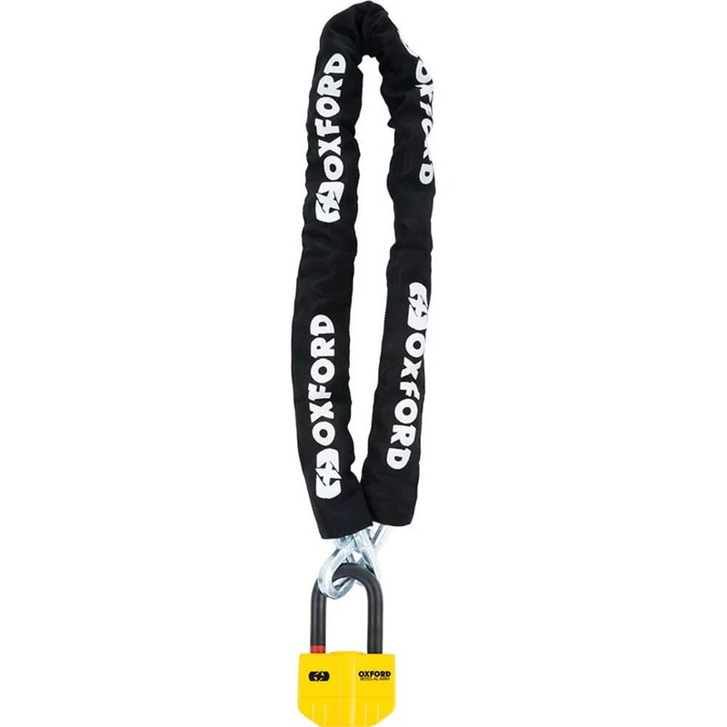 Antivol chaîne OXFORD Boss Alarm 14mm + chaîne 12mm x 1,2m 