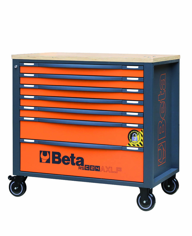 Servante mobile d'atelier BETA RSC24/7 - 7 tiroirs + composition de 418 outils ¼’’ et ½’’ 