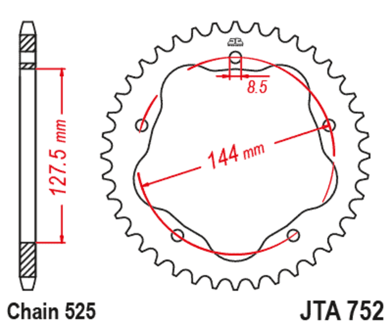 Couronne JT SPROCKETS Aluminium Standard - 525