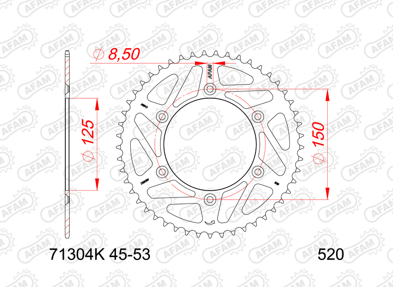 Couronne AFAM acier standard - 520 