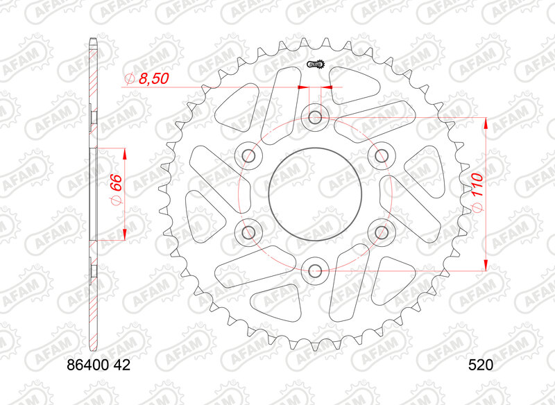 Couronne AFAM acier standard - 520 