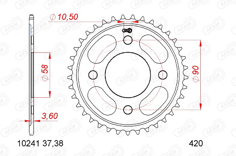 Couronne AFAM acier standard - 420 