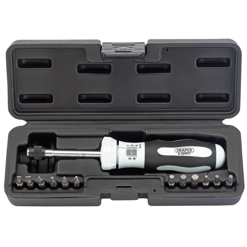 Kit de tournevis dynamométrique DRAPER Expert - 1 - 5 Nm 