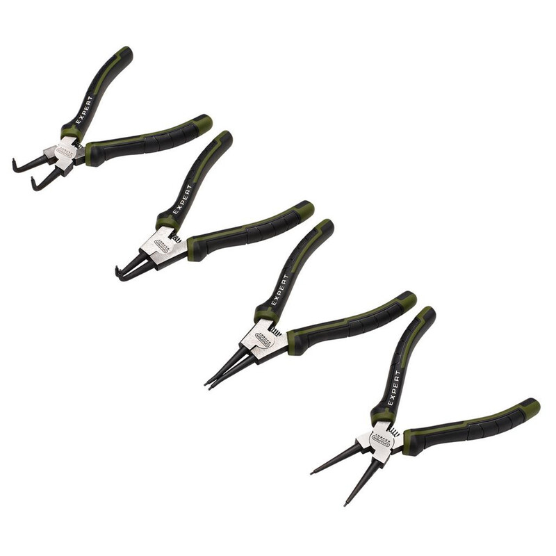 Jeu de pinces à circlips DRAPER - 180 mm (4 pièces) 