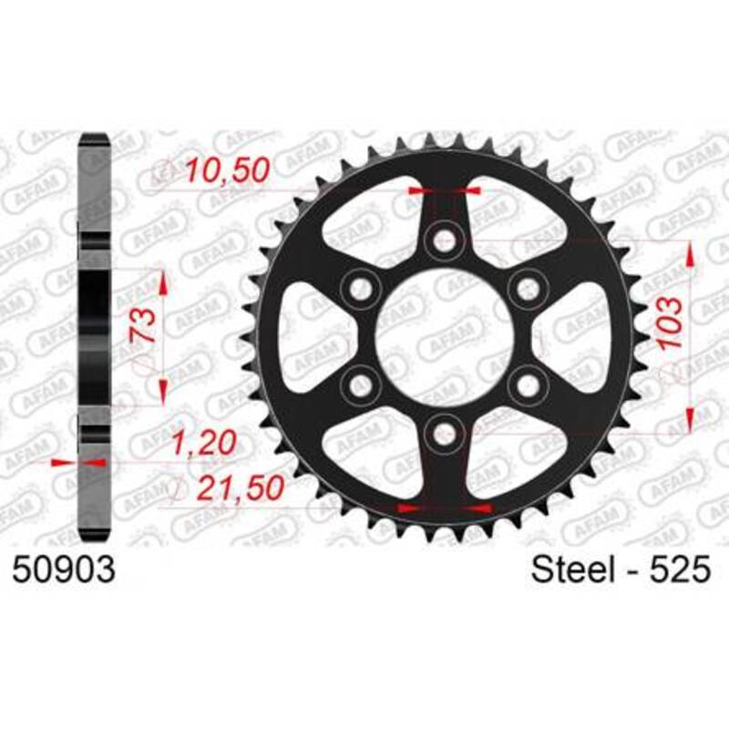 Couronne AFAM acier standard - 525 