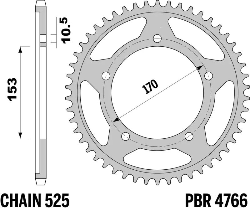 Couronne PBR acier standard - 525 