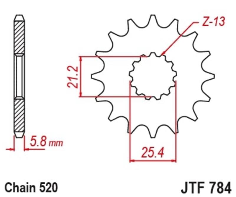 Pignon JT SPROCKETS acier anti-bruit - 520