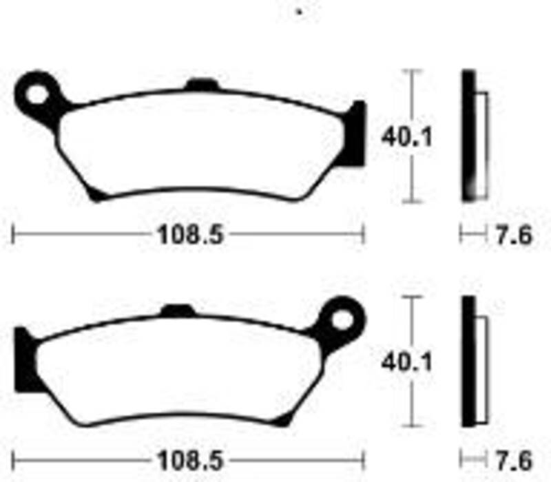 Plaquettes de frein TECNIUM Performance métal fritté - MR505 