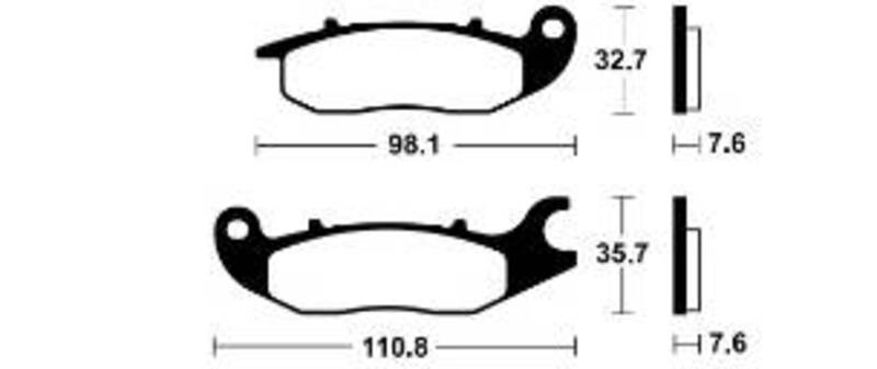 Plaquettes de frein TECNIUM Performance métal fritté - MF297 