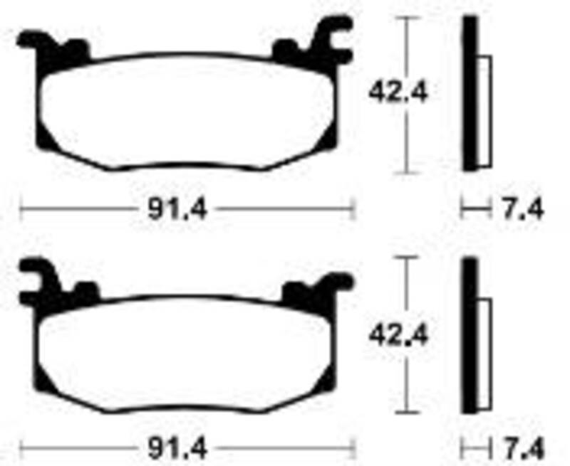 Plaquettes de frein TECNIUM Performance métal fritté - MF512 