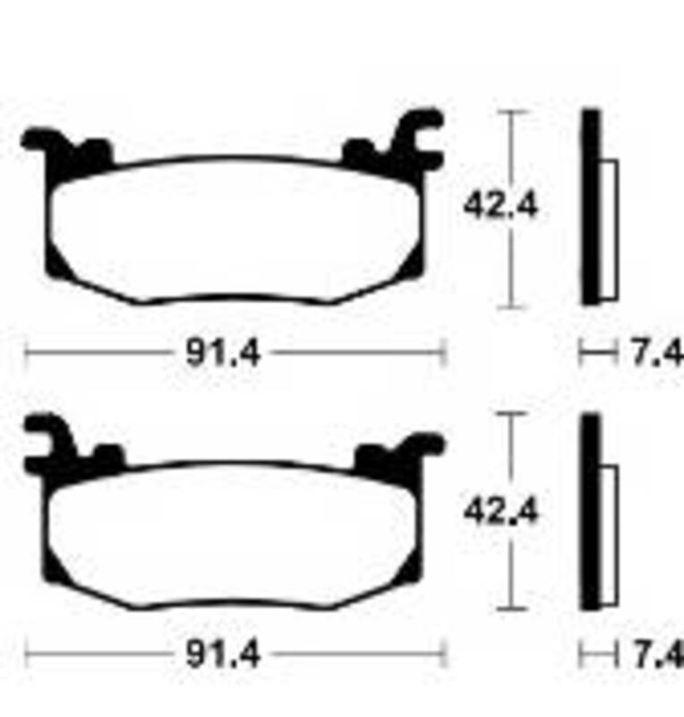 Plaquettes de frein TECNIUM Racing métal fritté - MTR512 