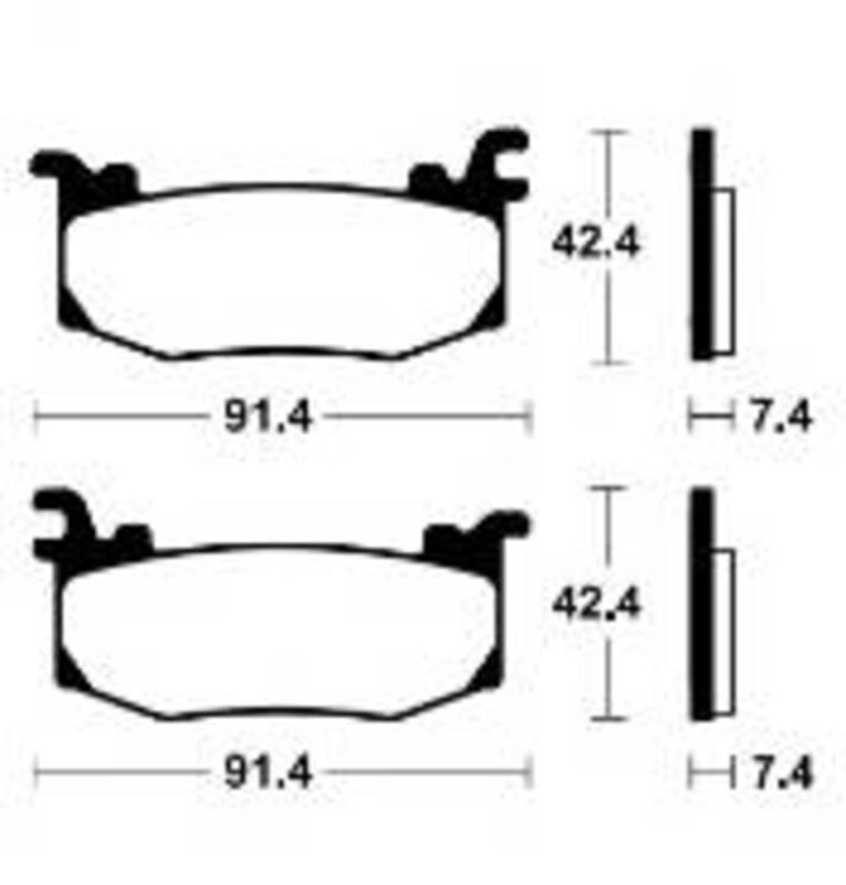 Plaquettes de frein TECNIUM Racing métal fritté carbone - MCR512 