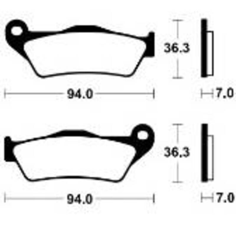 Plaquettes de frein TECNIUM Performance métal fritté - MR503 