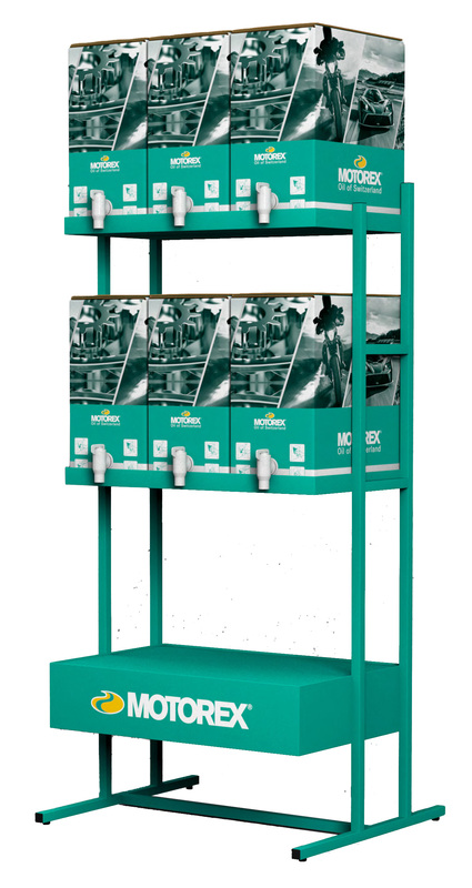 Présentoir MOTOREX Bag-In-Box 