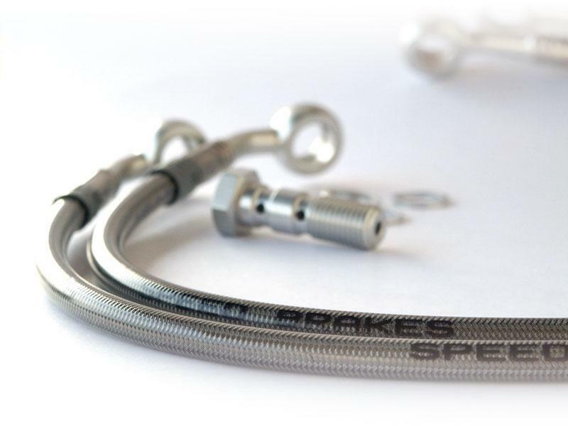 Durite de frein Aviation SPEEDBRAKES inox/raccord rouge 