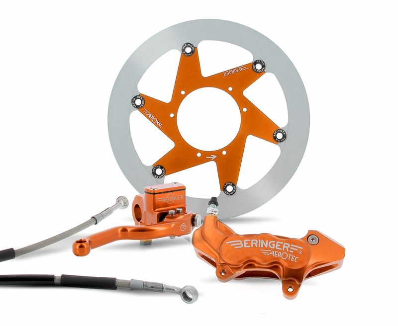 Kit freinage complet BERINGER Top Race roue 16.5'' étrier Aerotec® axial 6 pistons - orange 