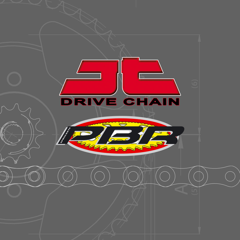 Kit chaîne JT/PBR 525Z3 15/43 super renforcé - couronne ultra-light hard anodized 