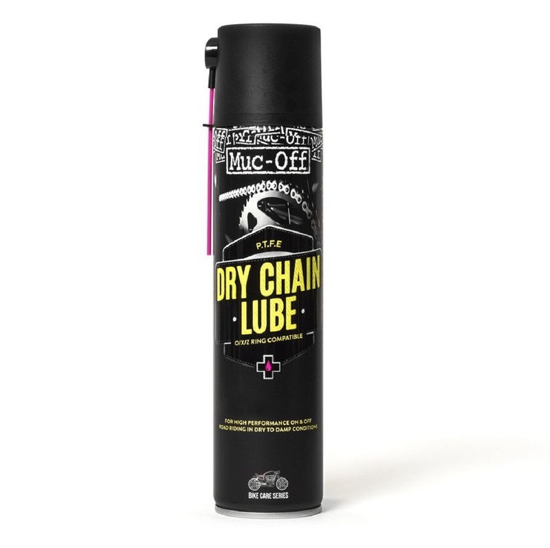 Lubrifiant chaîne MUC-OFF Dry PTFE Chain Lube - spray 400ml X12 