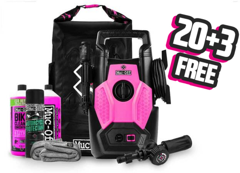 Kit nettoyeur haute-pression pour motos MUC-OFF - Lot de 20 + 3 gratuits 