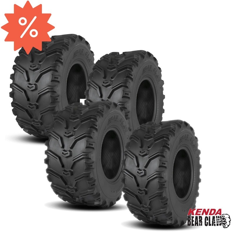 Train de pneus Utilitaire KENDA BEAR CLAW K299 6PR (2 x 25X8-12 + 2 x 25X10-12) 