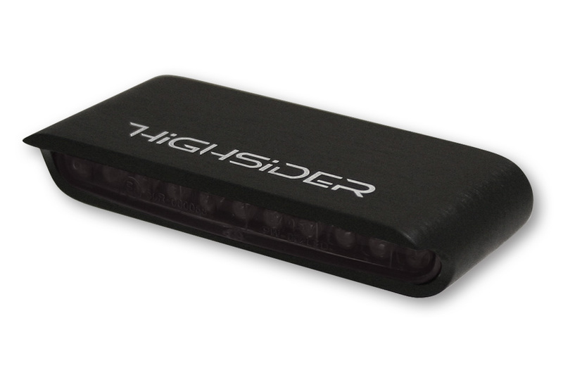 Clignotants LED HIGHSIDER pro - Stripe - noir/fumé - homologué E - la paire 