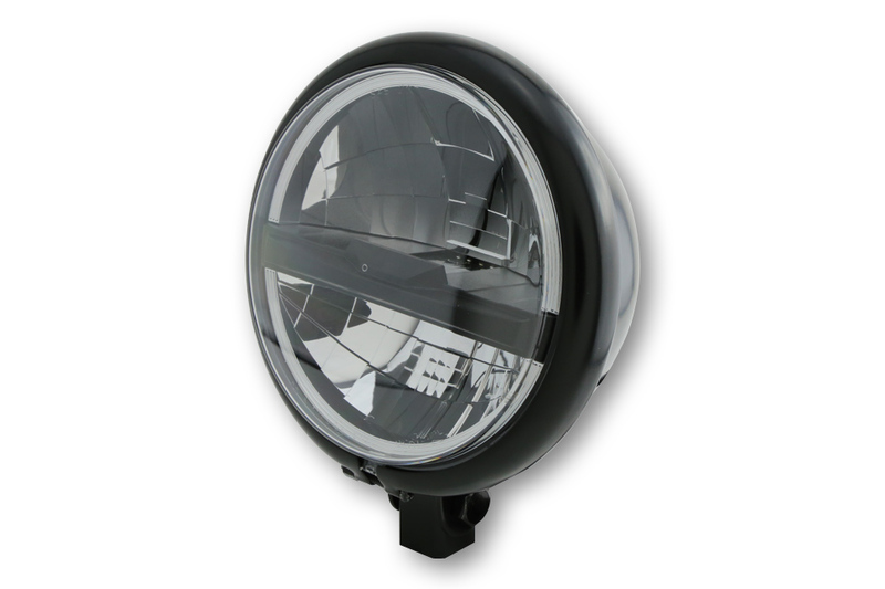 Feu avant LED HIGHSIDER pro Bates Style Type 5 - 5 3/4 pouces - fixation inférieure - noir 