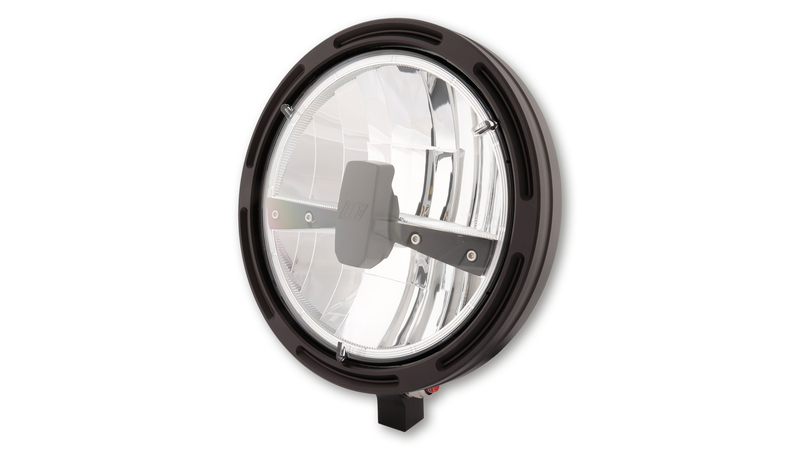 Feu avant LED HIGHSIDER pro Frame-R1 Type 3 - 7 pouces - fixation inférieure - noir 