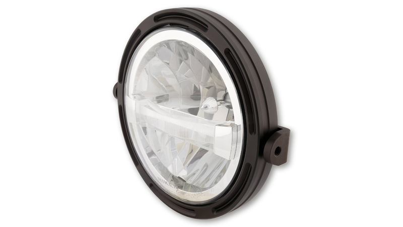 Feu avant LED HIGHSIDER pro Frame-R1 Type 4 - 7 pouces - fixation latérale - noir 