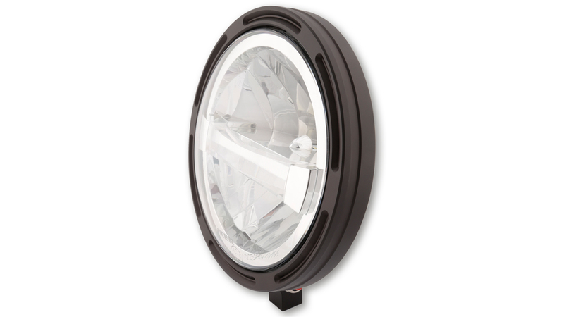 Feu avant LED HIGHSIDER pro Frame-R1 Type 4 - 7 pouces - fixation inférieure - noir 