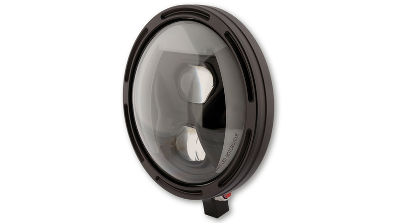 Feu avant LED HIGHSIDER pro Frame-R1 Type 8 - 7 pouces - fixation inférieure - noir 