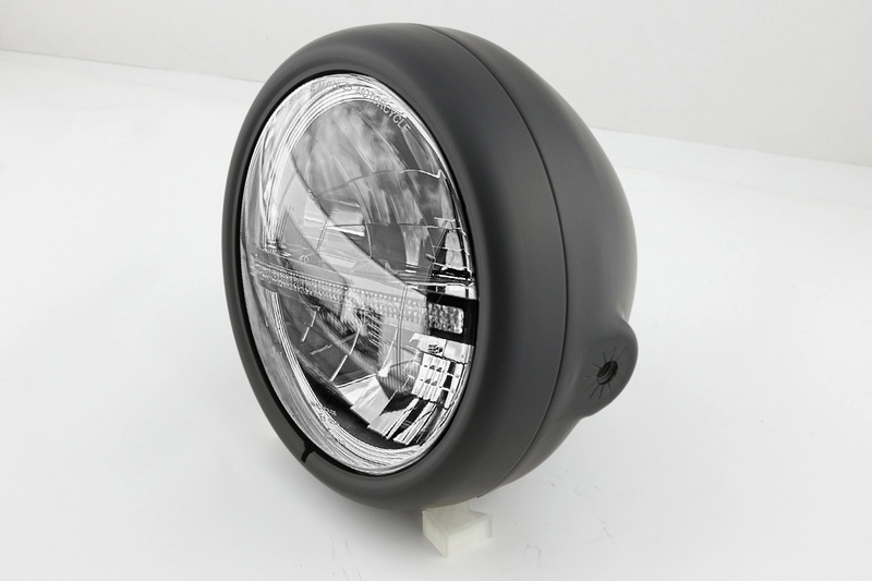 Feu avant LED HIGHSIDER pro Pecos Type 12 - 5 3/4 pouces - fixation latérale - avec TFL - noir 
