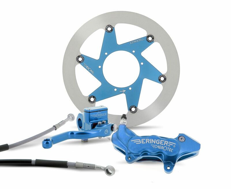 Kit freinage complet BERINGER Top Race roue 16.5'' étrier Aerotec® axial 6 pistons - bleu 
