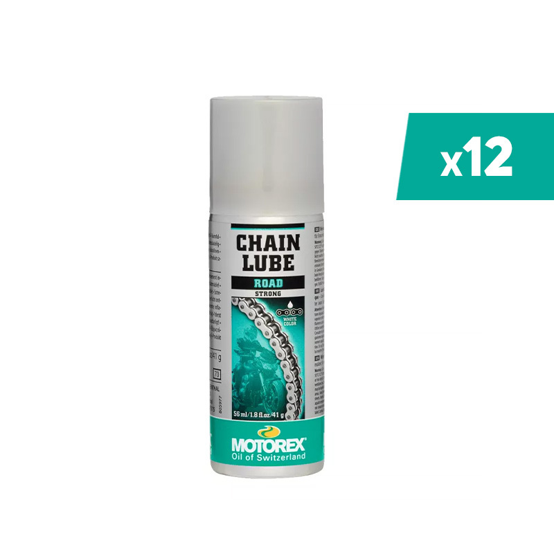Lubrifiant chaîne MOTOREX Chainlube Road Strong - spray 56ml x12 