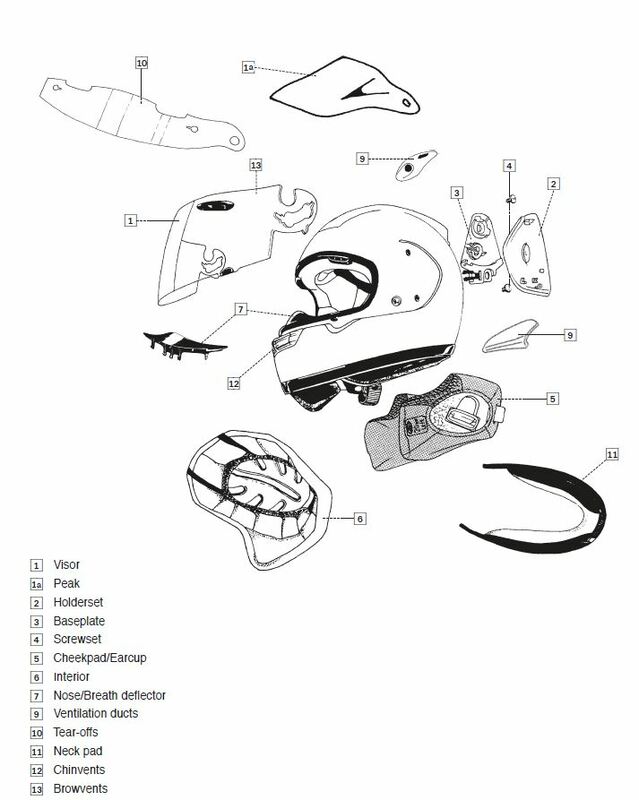 Platine écran ARAI VAS Nakagami GP2 casque intégral 