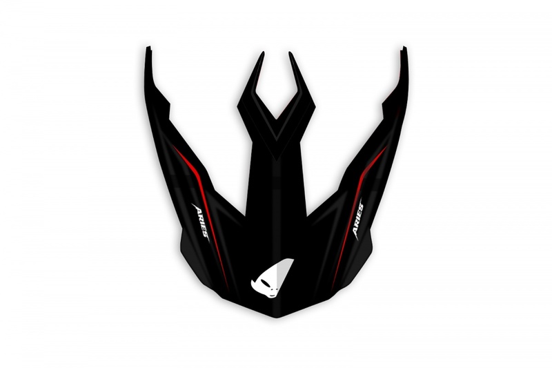 Visière UFO Aries noir/rouge mat 