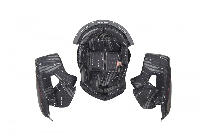 Coiffe et mousses de joues UFO casque Aries noir taille XL 
