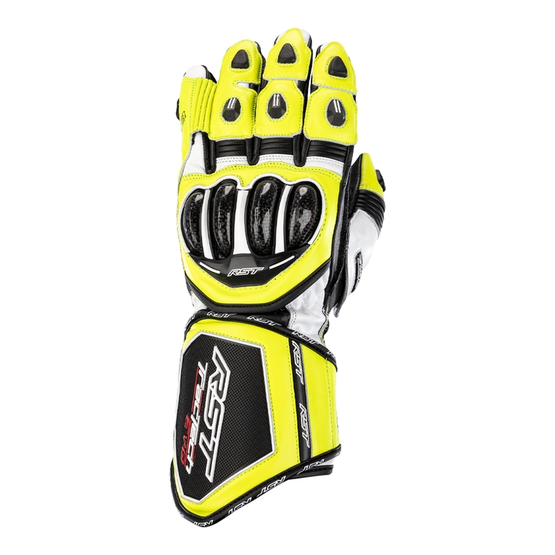 Gants RST TracTech Evo 4 cuir - jaune fluo/noir 