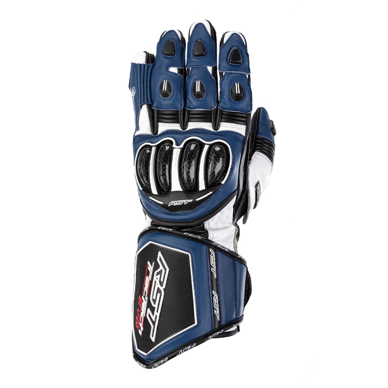 Gants RST TracTech Evo 4 cuir - bleu/blanc/noir 