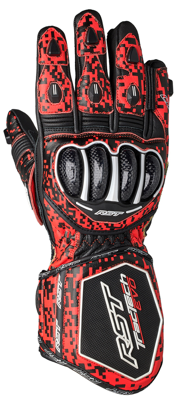 Gants RST TracTech Evo 4 - rouge fluo/noir 