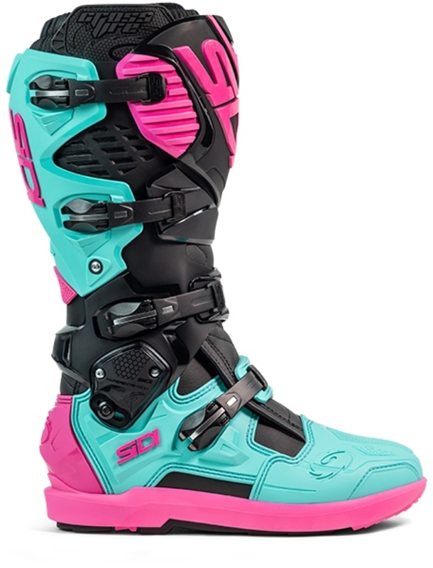 Bottes SIDI Crossfire 3 SRS - noir / Menthe / rose 