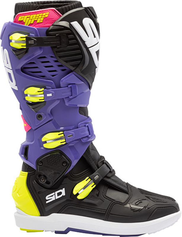 Bottes SIDI Crossfire 3 SRS - violet/noir/jaune fluo