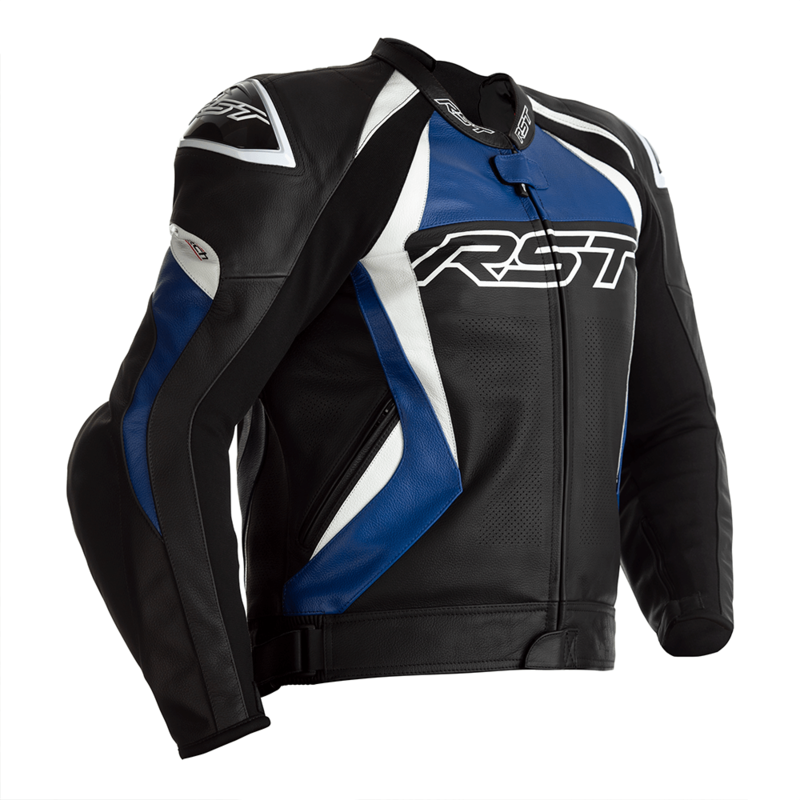 Veste RST Tractech EVO 4 cuir - noir/bleu/blanc taille XL 