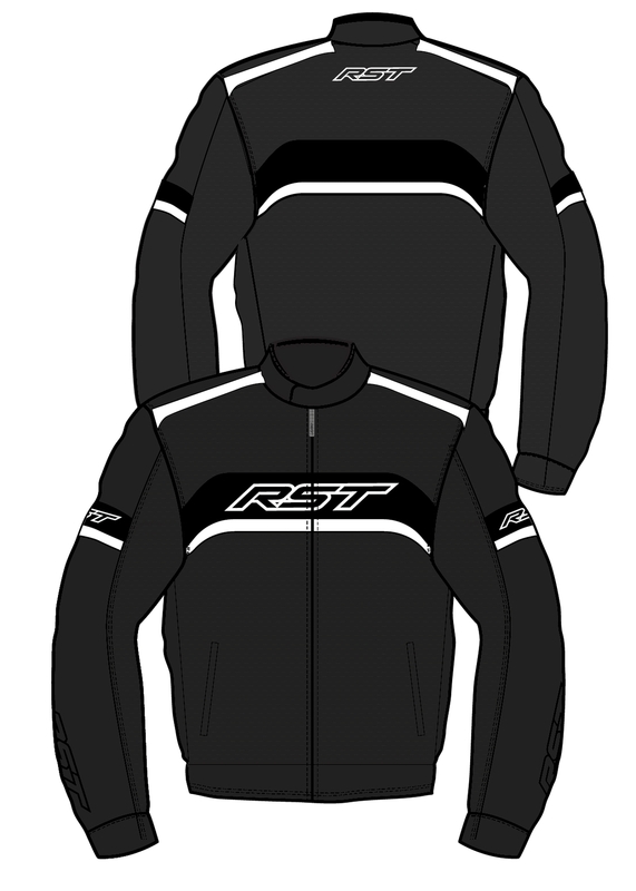 Blouson RST Pilot CE textile - noir/blanc 