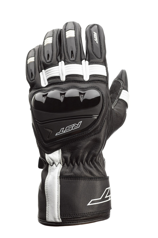 Gants RST Pilot CE cuir - noir/blanc 