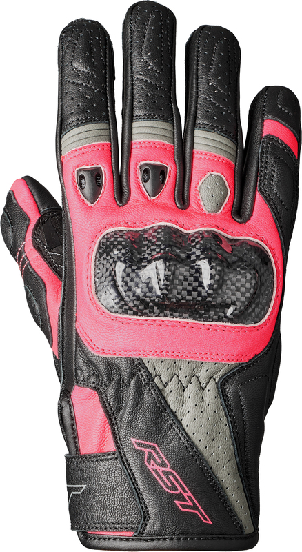 Gants RST Ladies Stunt 3 CE femme cuir/textile - rose 