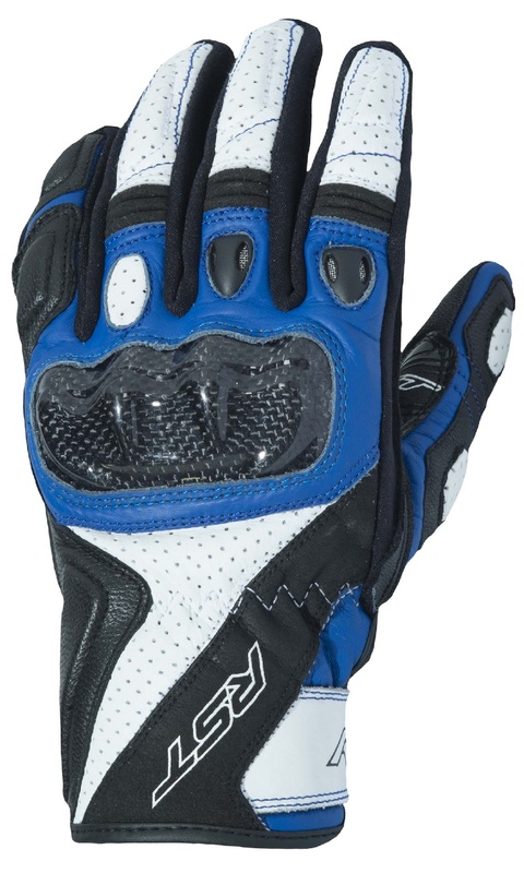 Gants RST Stunt 3 CE cuir/textile - bleu 