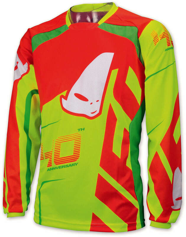 Maillot UFO 40th Anniversary rouge/jaune/vert fluo taille M 